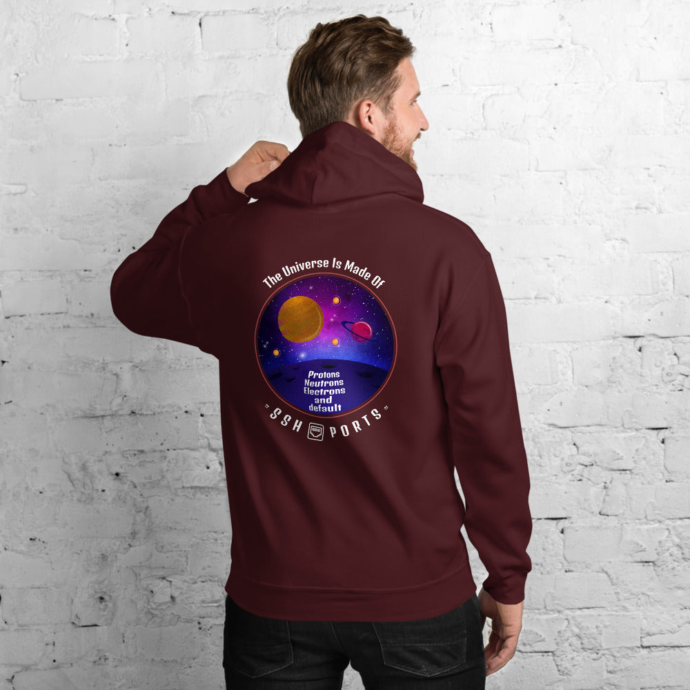 The Universe Is Made Of Default SSH Ports - Unisex Hoodie by DarkByteGear