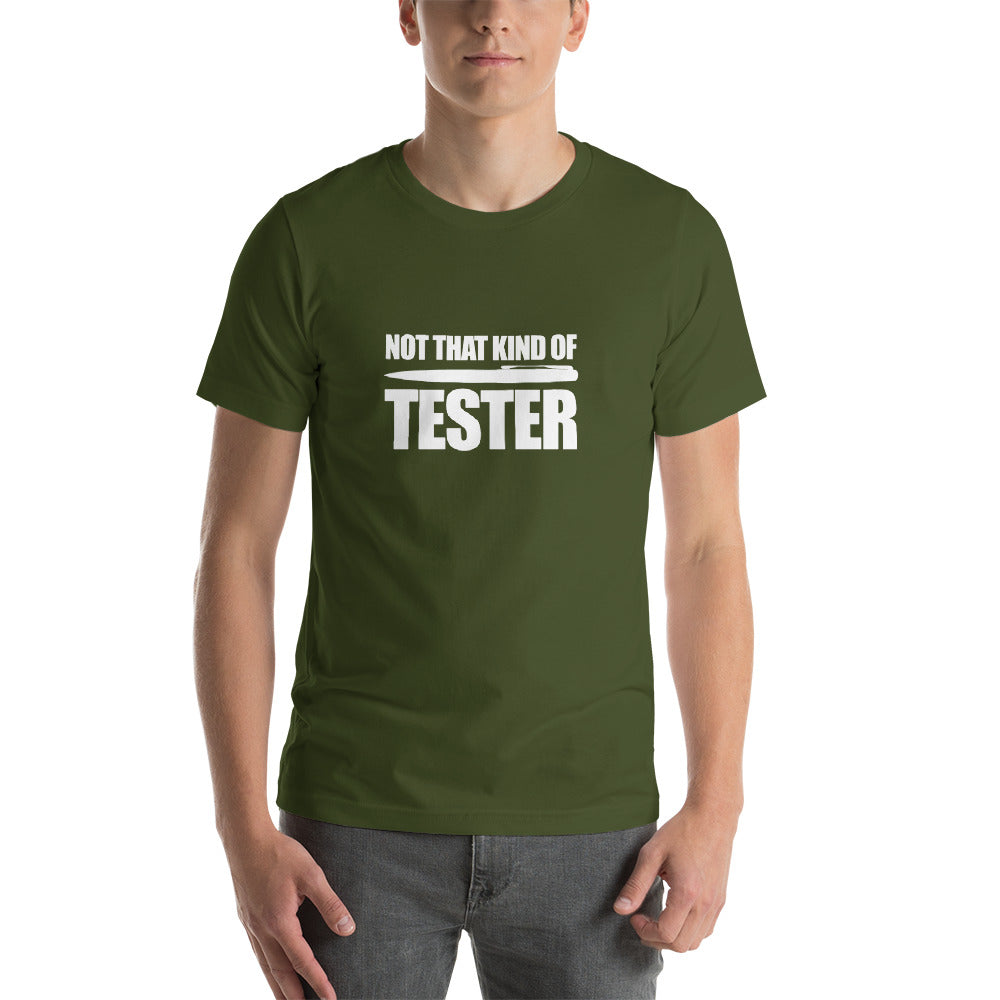 Not that kind of pen tester - Short-Sleeve Unisex T-Shirt (white text) by DarkByteGear