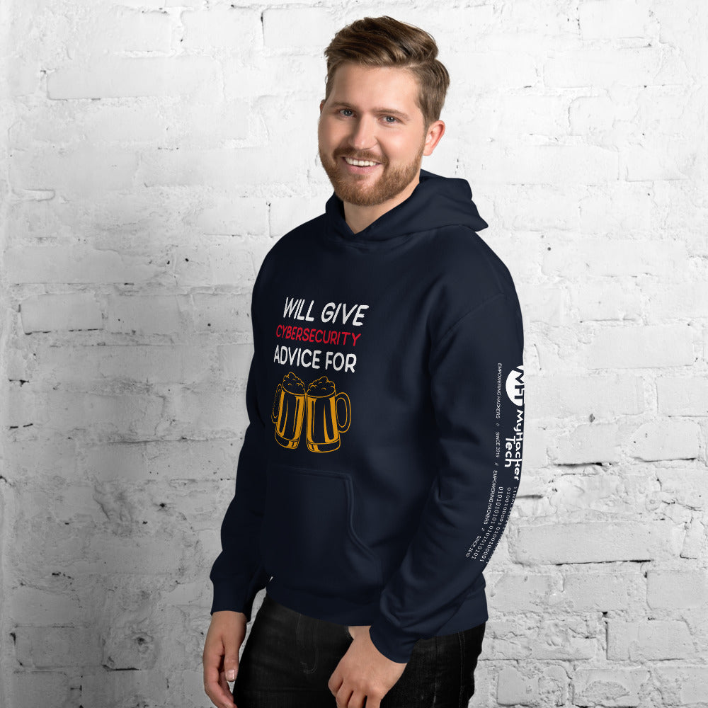 Will give cyber security advice for beer - Unisex Hoodie by DarkByteGear