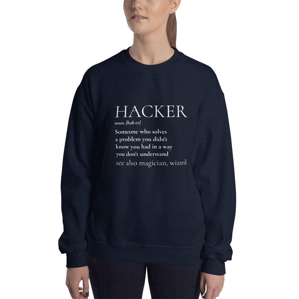 HACKER noun. [hak-er] - Unisex Sweatshirt by DarkByteGear