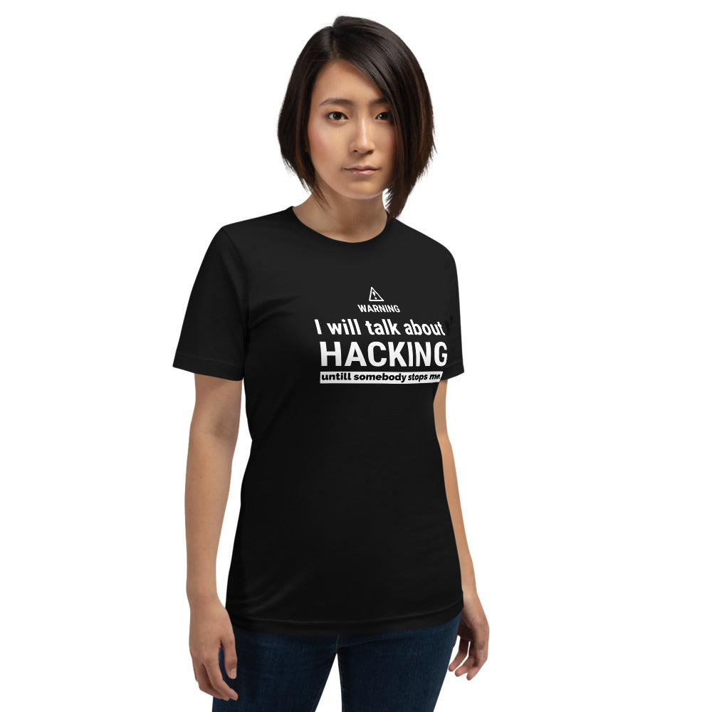 I will talk about HACKING - Short-Sleeve Unisex T-Shirt by DarkByteGear