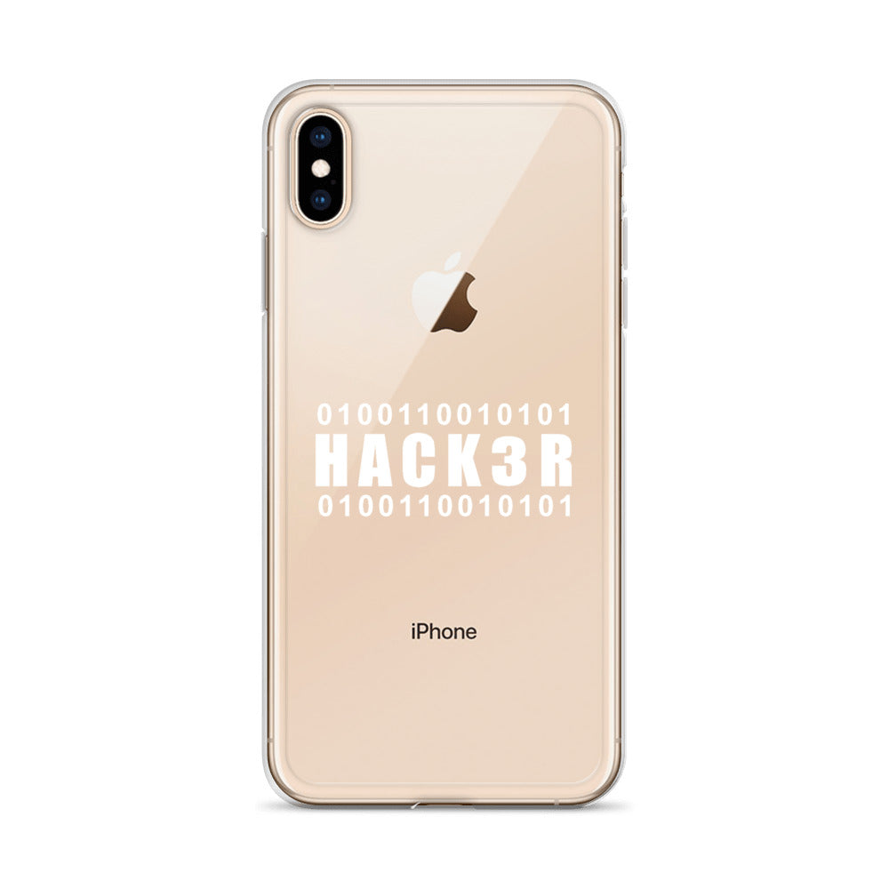 0100110010101 Hack3r - iPhone Case (white text) by DarkByteGear