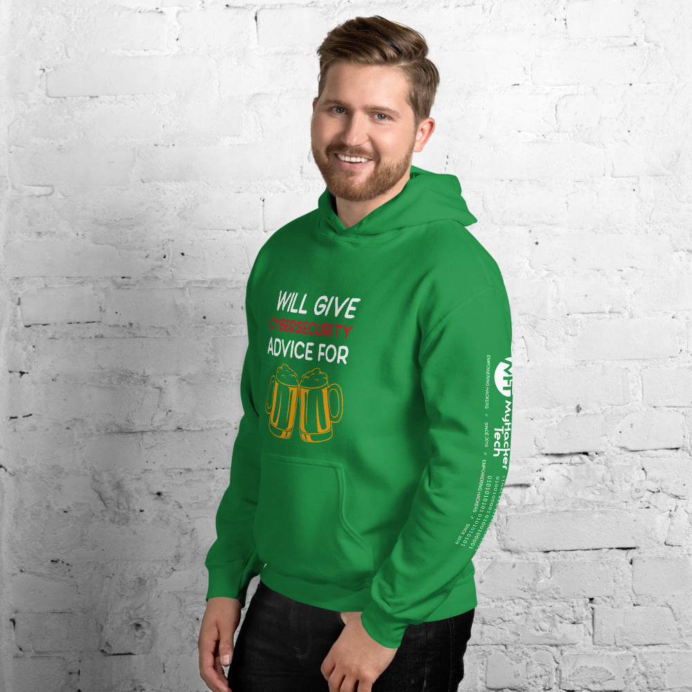 Will give cyber security advice for beer - Unisex Hoodie by DarkByteGear
