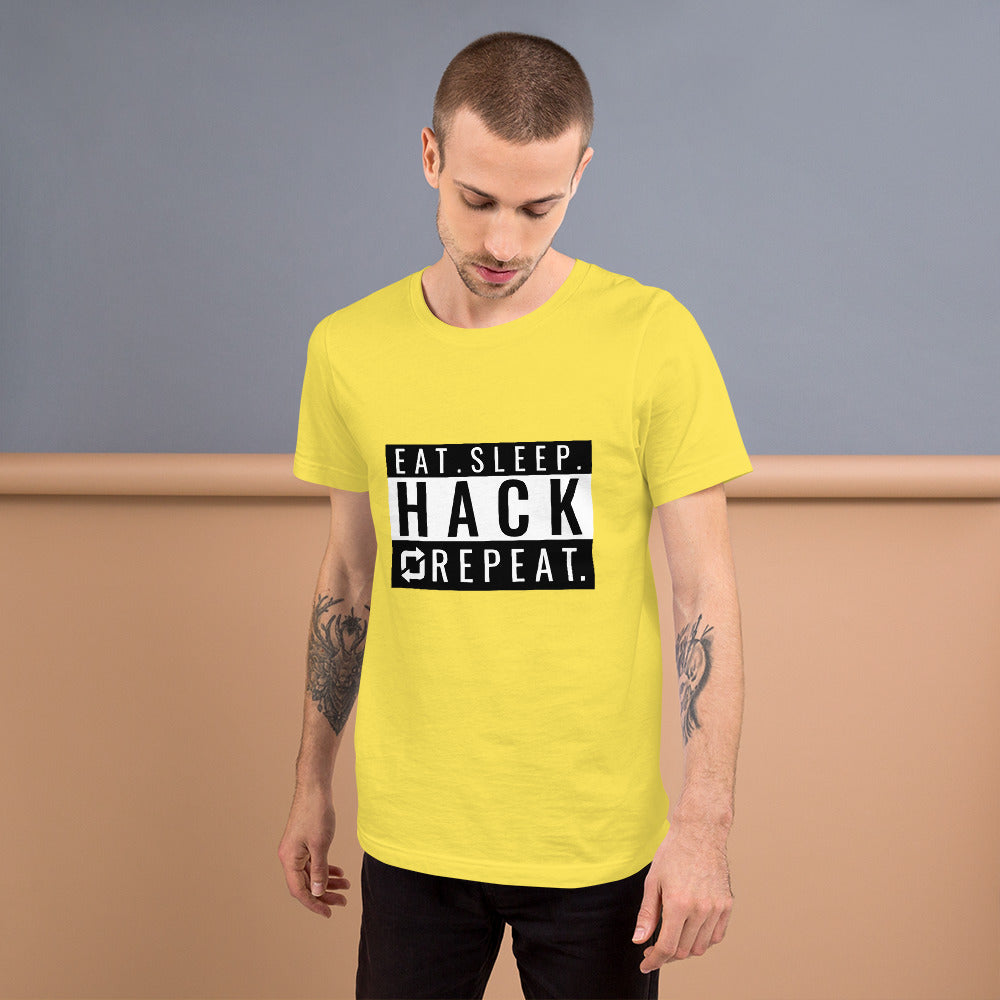 Eat seep hack repeat - Short-Sleeve Unisex T-Shirt by DarkByteGear