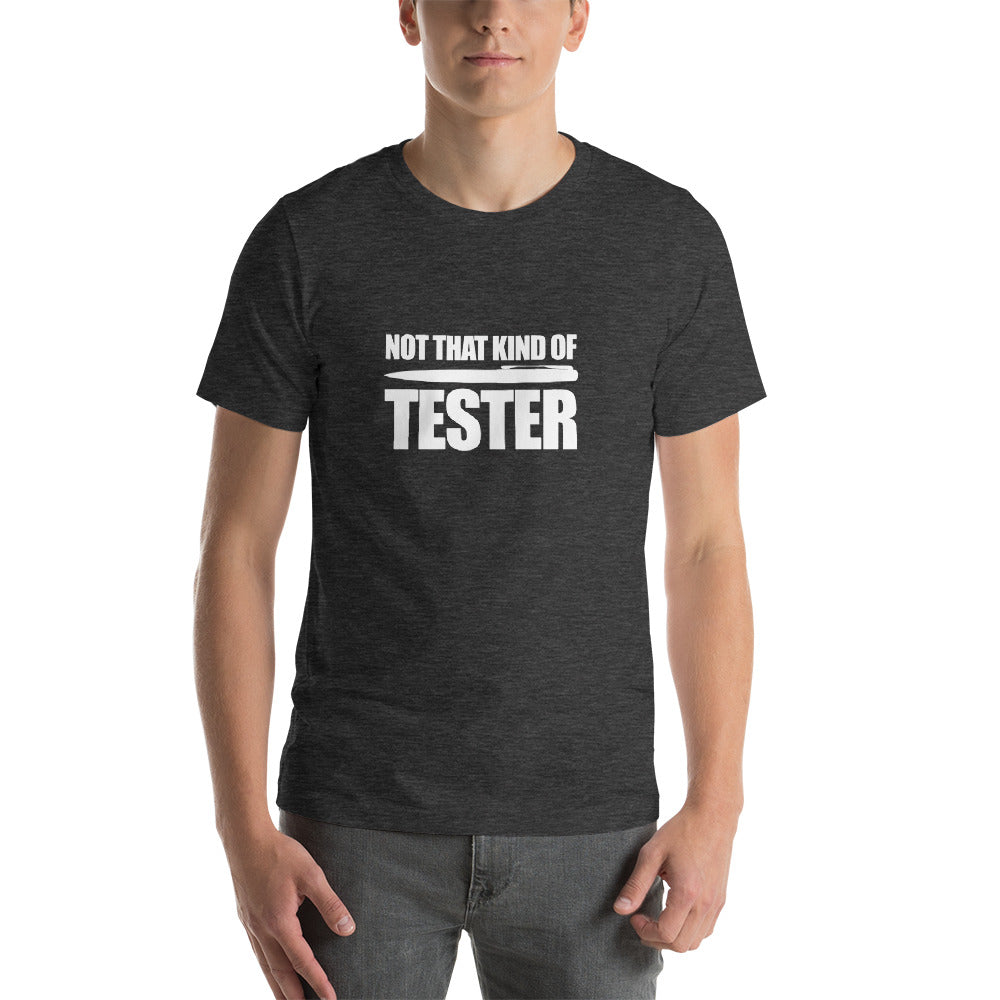 Not that kind of pen tester - Short-Sleeve Unisex T-Shirt (white text) by DarkByteGear