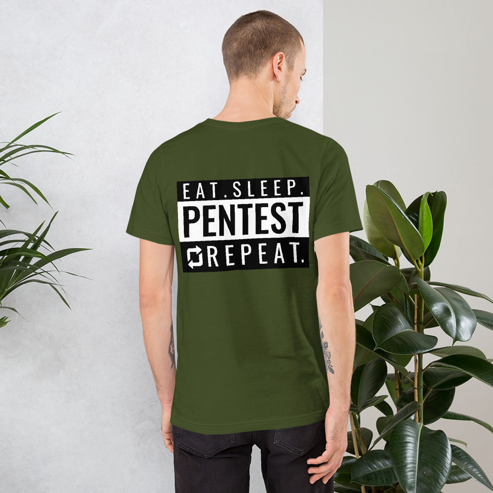 Eat sleep pentest repeat - Short-Sleeve Unisex T-Shirt by DarkByteGear