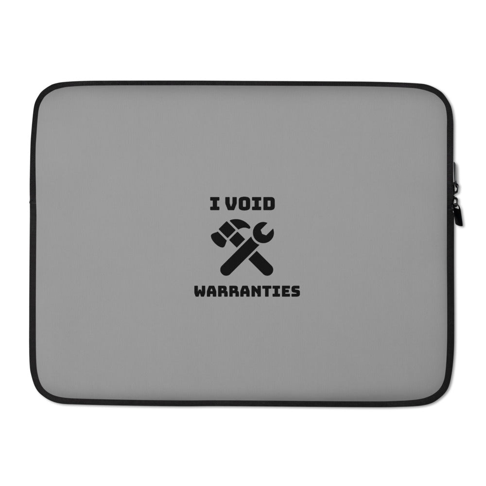 I void warranties - Laptop Sleeve - 15 in (grey) by DarkByteGear