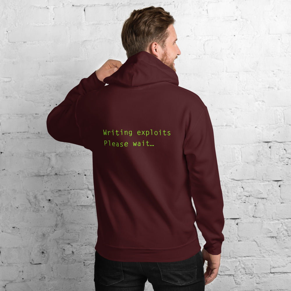 Writing exploits Please wait… - Unisex Hoodie by DarkByteGear