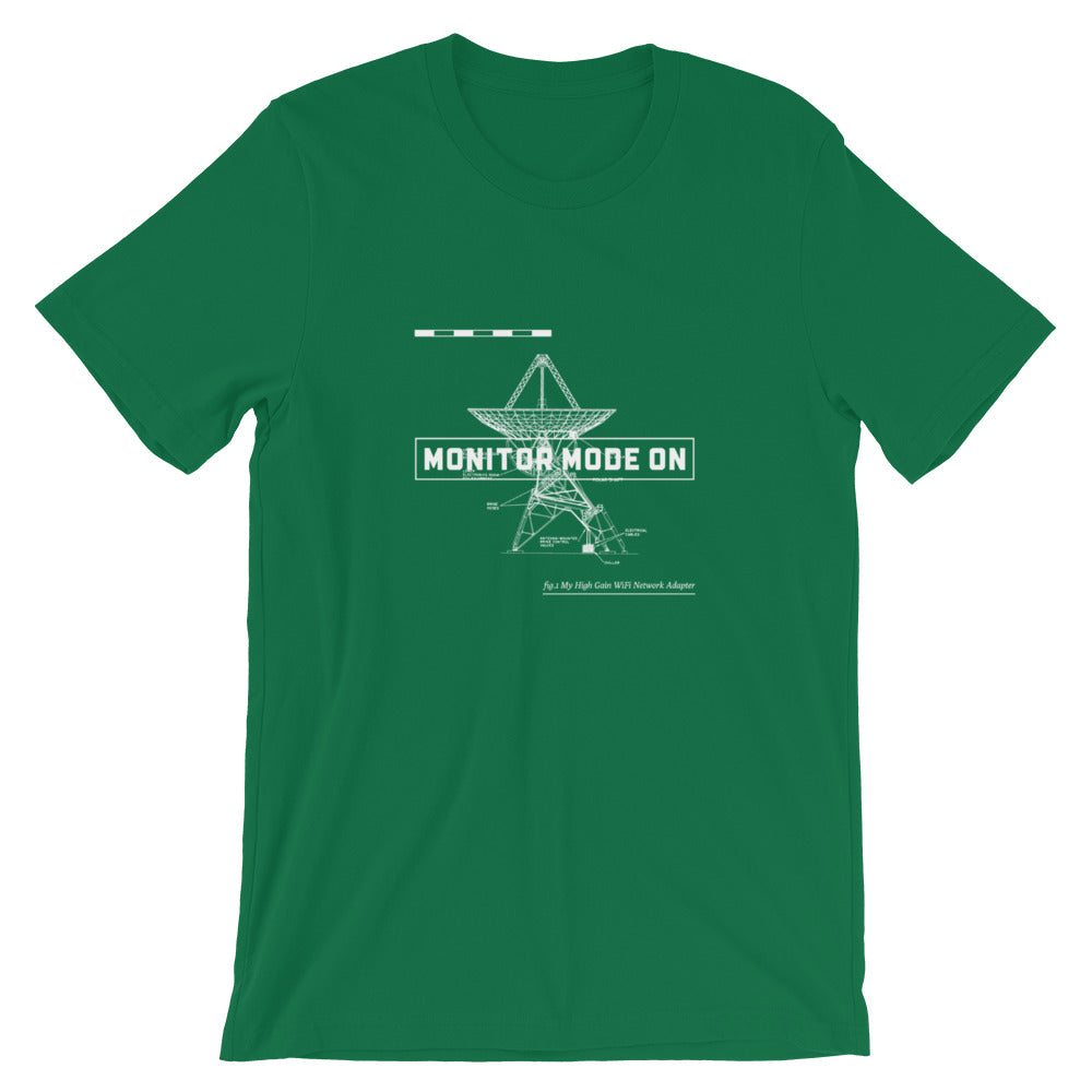 Monitor mode ON - Short-Sleeve Unisex T-Shirt by DarkByteGear