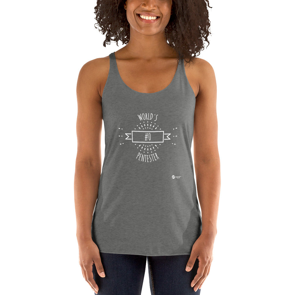 World's #0 Pentester- Women's Racerback Tank by DarkByteGear