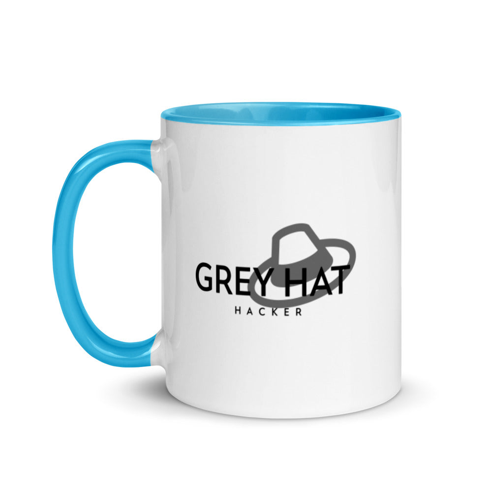 Grey Hat Hacker - Mug with Color Inside by DarkByteGear