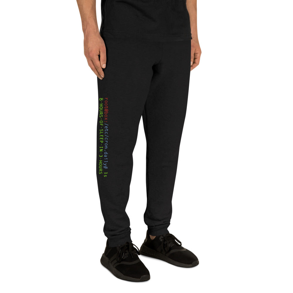 8 hours of sleep in 3 hours - Unisex Joggers by DarkByteGear