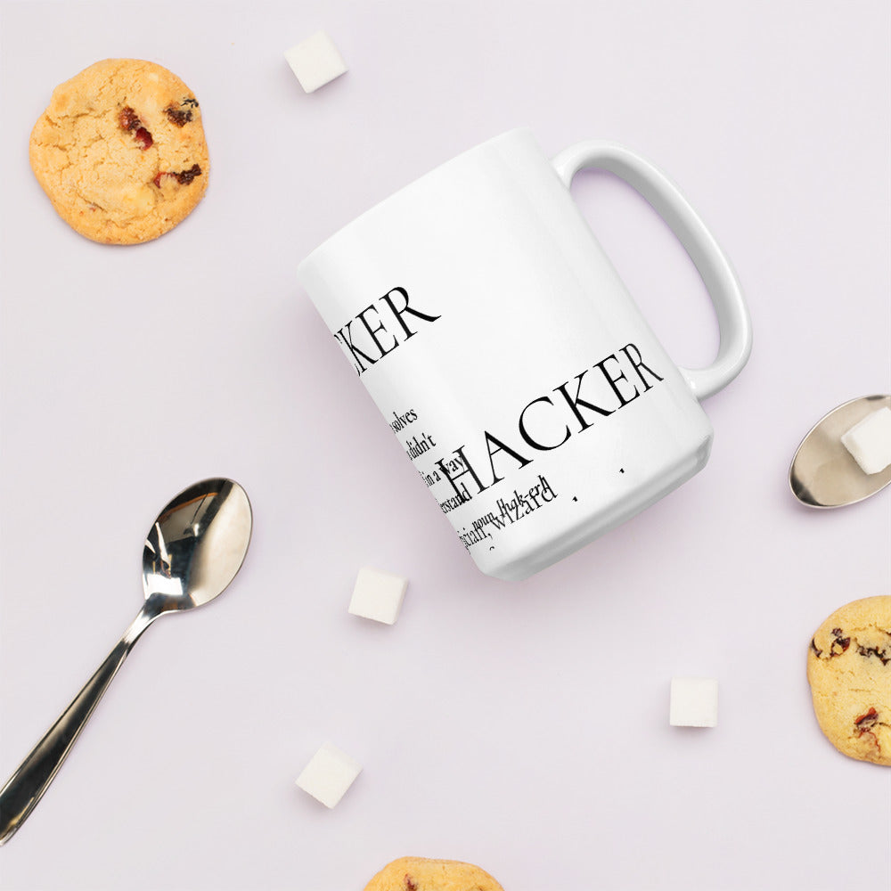 HACKER noun. [hak-er] - Mug by DarkByteGear