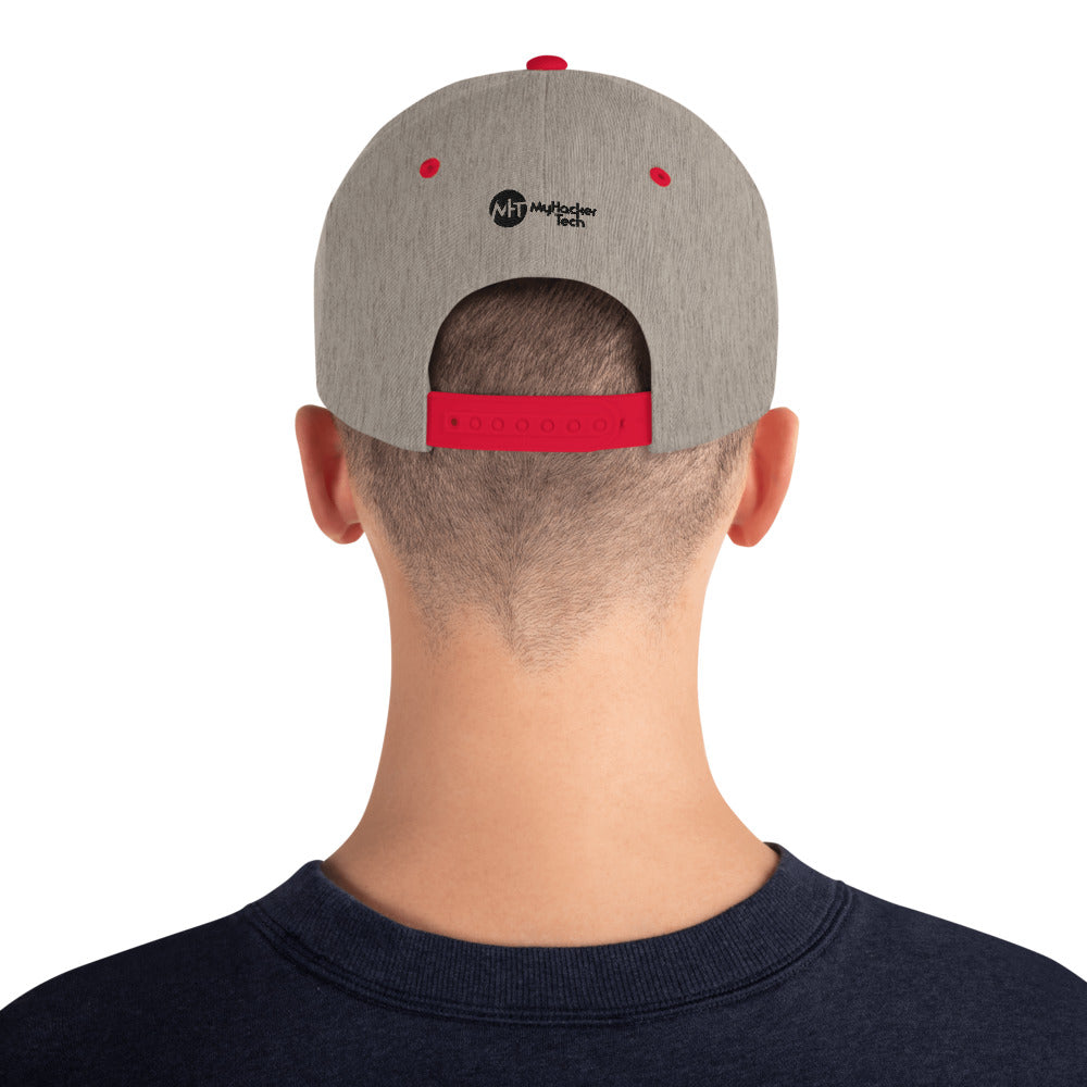 I void warranties - Snapback Hat (black text) by DarkByteGear
