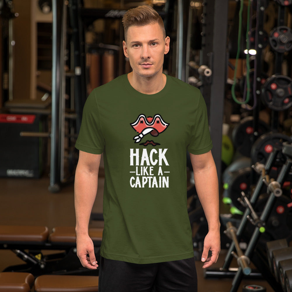 Hack like a captain - Short-Sleeve Unisex T-Shirt by DarkByteGear