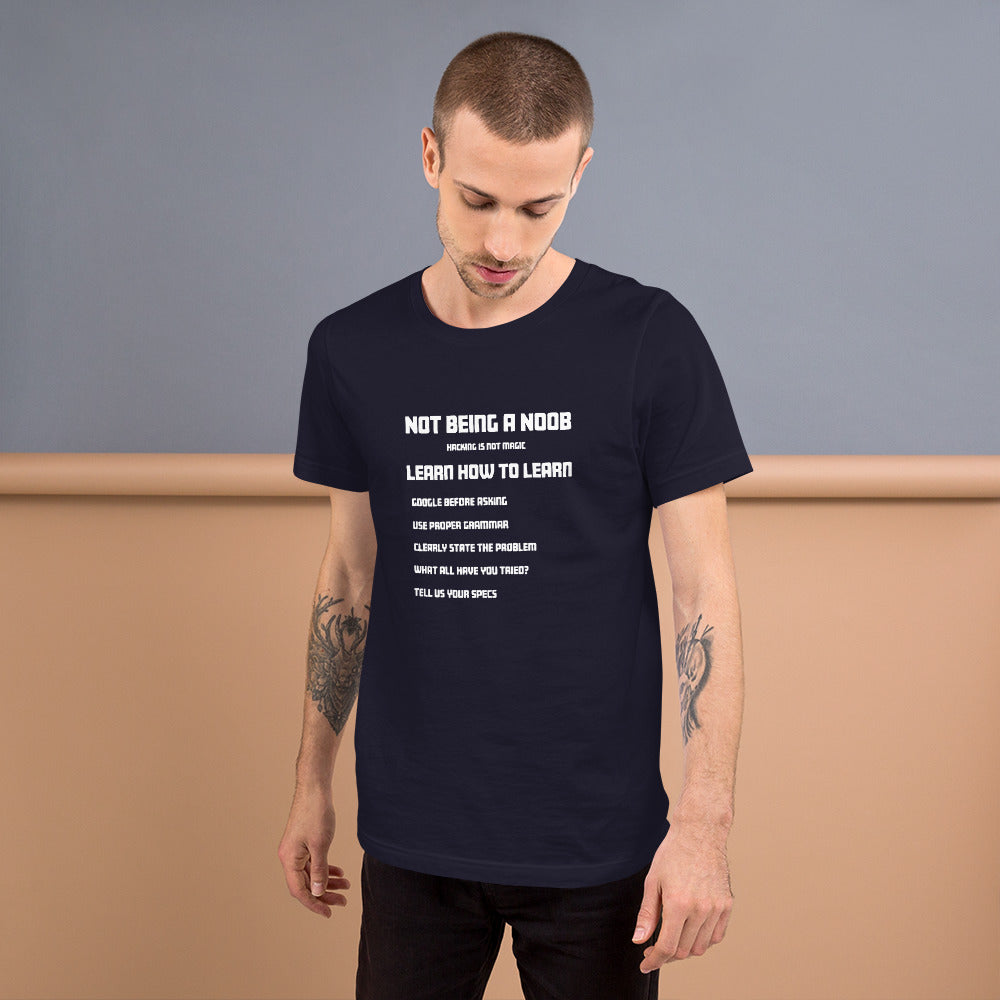 Not Being A Noob - Short-Sleeve Unisex T-Shirt by DarkByteGear
