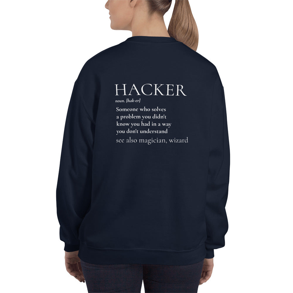 HACKER noun. [hak-er] - Unisex Sweatshirt by DarkByteGear