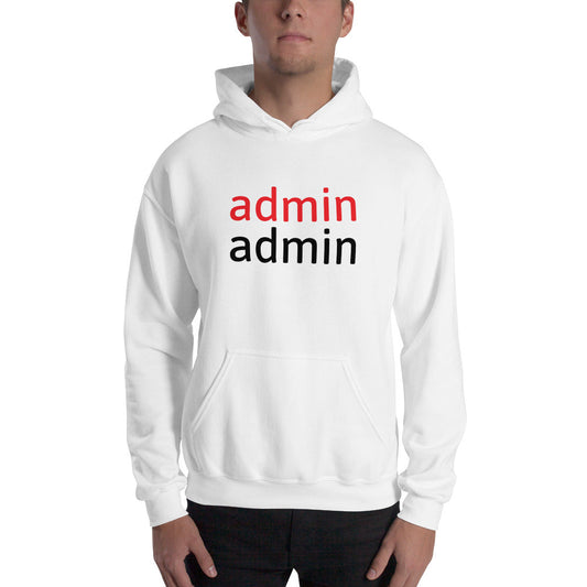 admin admin - Hooded Sweatshirt (black text) by DarkByteGear