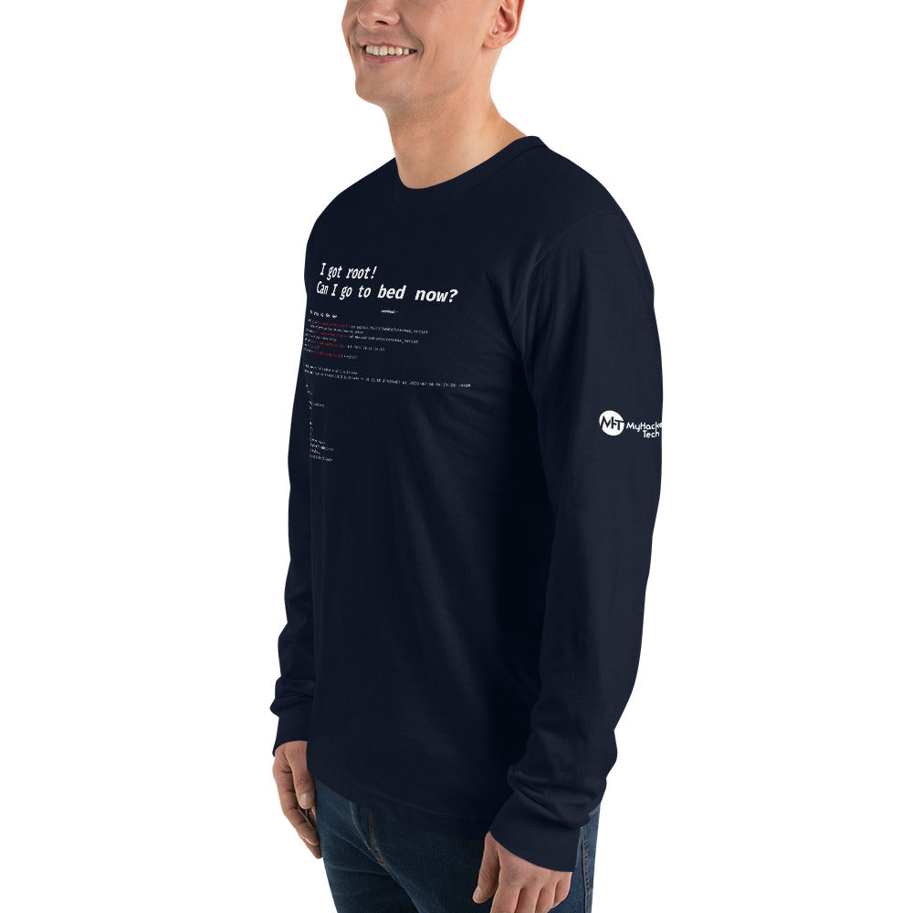 I got root! Can I go to bed now? - Long sleeve t-shirt by DarkByteGear