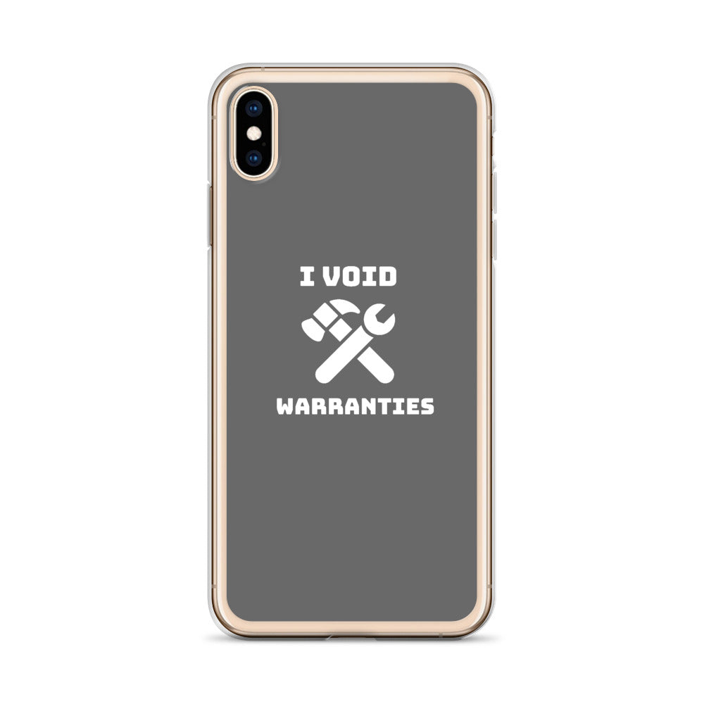 I void warranties - iPhone Case (grey) by DarkByteGear
