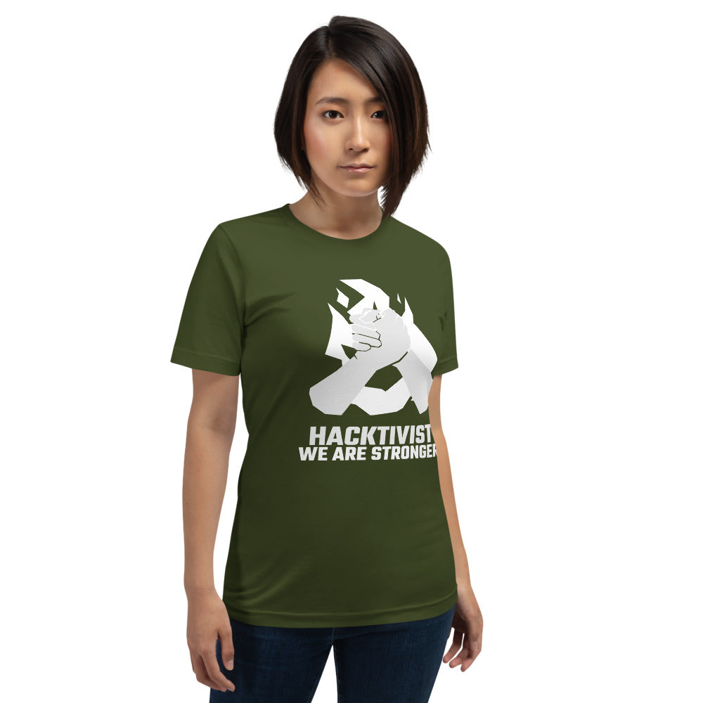 Hacktivist - Short-Sleeve Unisex T-Shirt (white text) by DarkByteGear
