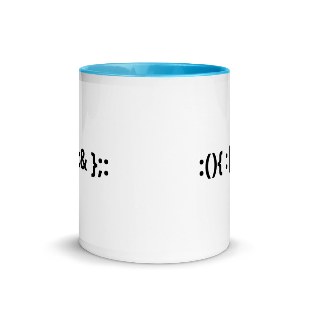Linux Hackers - Bash Fork Bomb - Mug with Color Inside by DarkByteGear