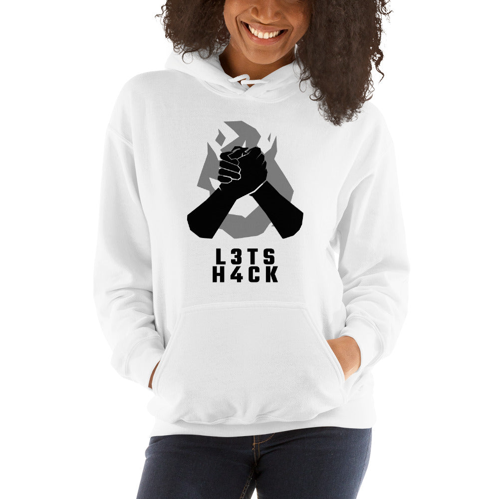 L3ts H4ck - Unisex Hoodie (black text) by DarkByteGear