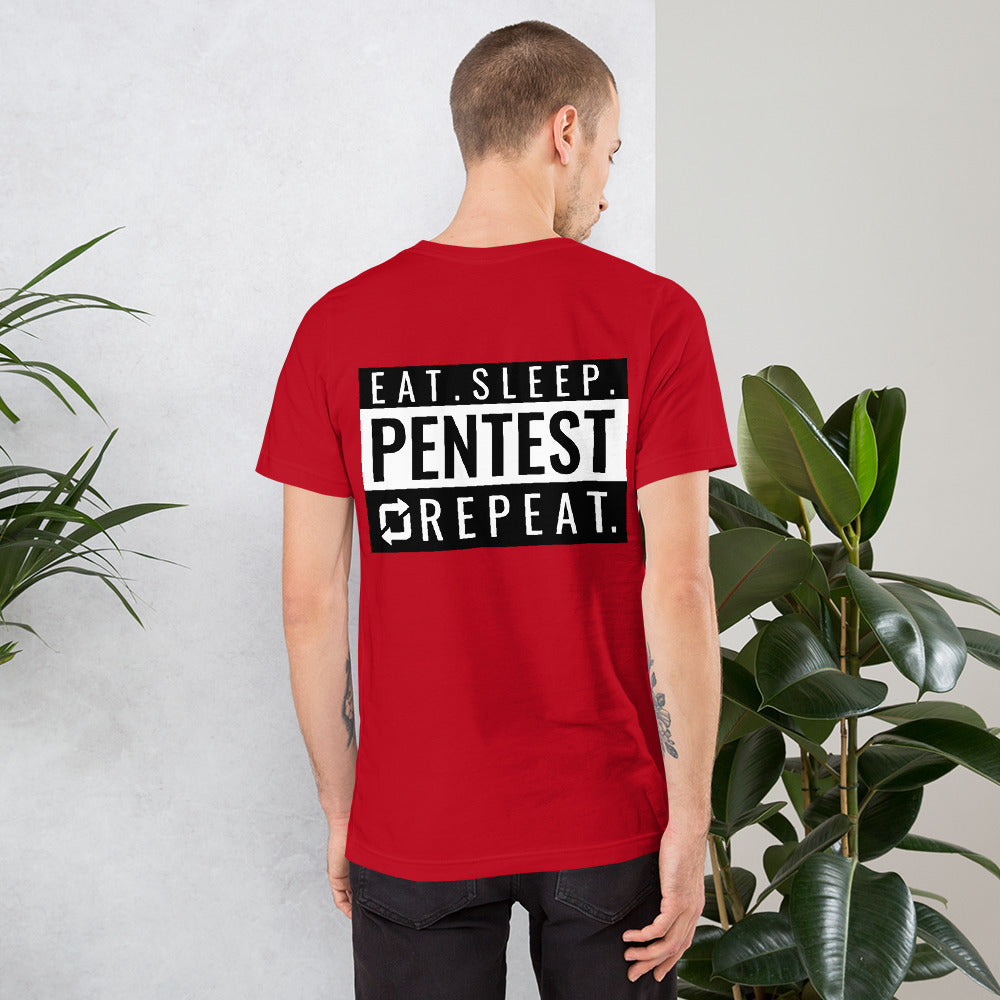 Eat sleep pentest repeat - Short-Sleeve Unisex T-Shirt by DarkByteGear