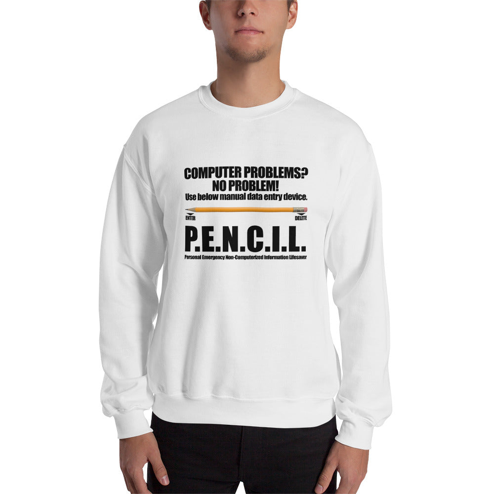 P.E.N.C.I.L. - Sweatshirt (black text) by DarkByteGear
