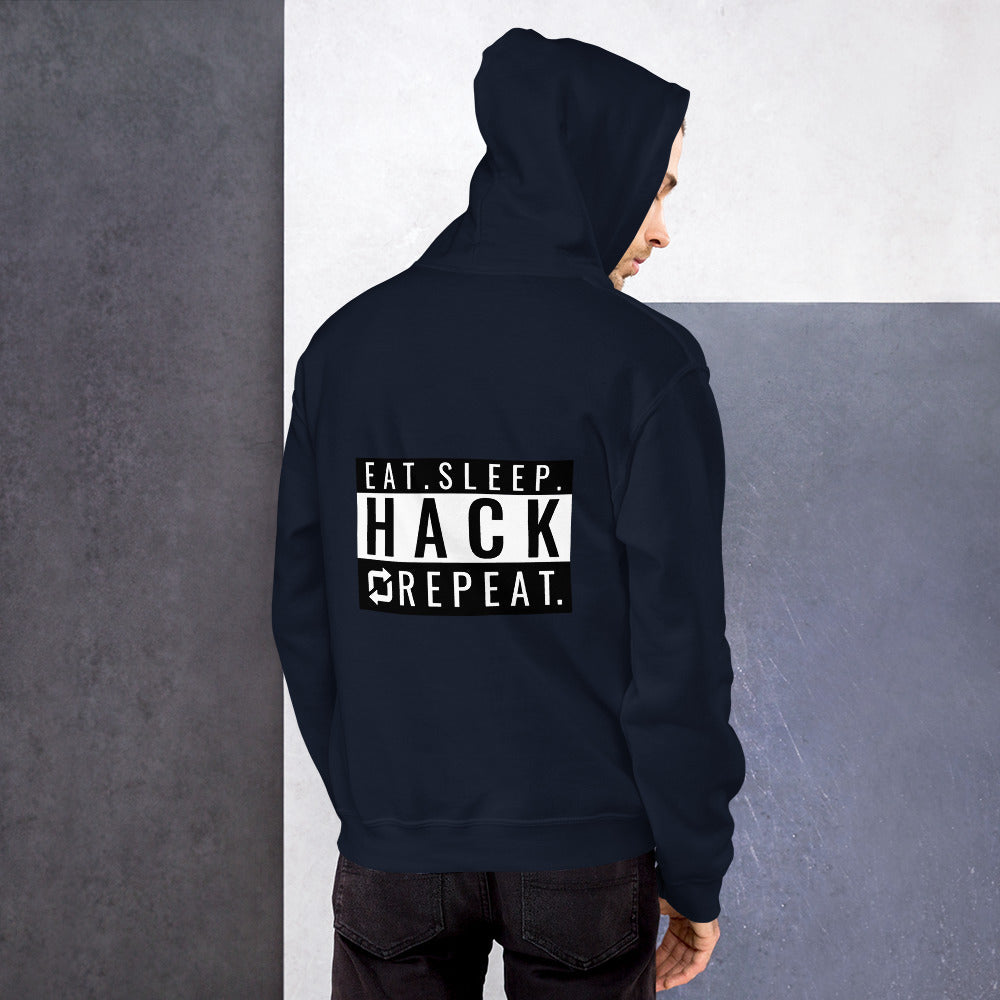 Eat Sleep Hack Repeat - Unisex Hoodie by DarkByteGear