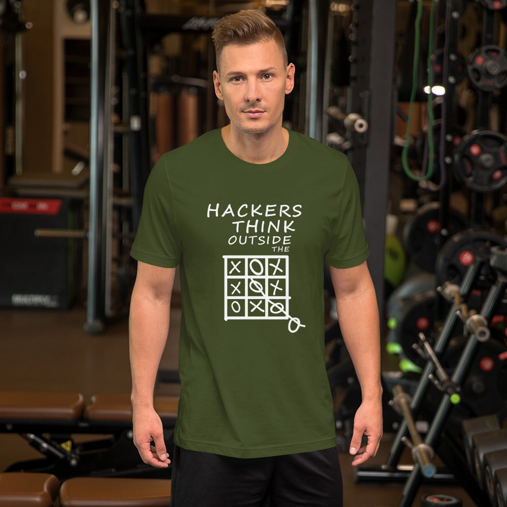 Hackers think outside the box - Short-Sleeve Unisex T-Shirt by DarkByteGear