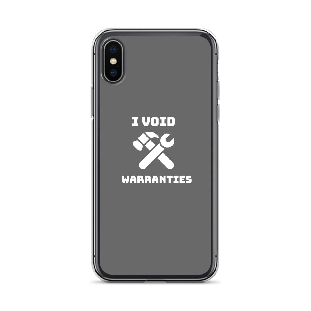 I void warranties - iPhone Case (grey) by DarkByteGear