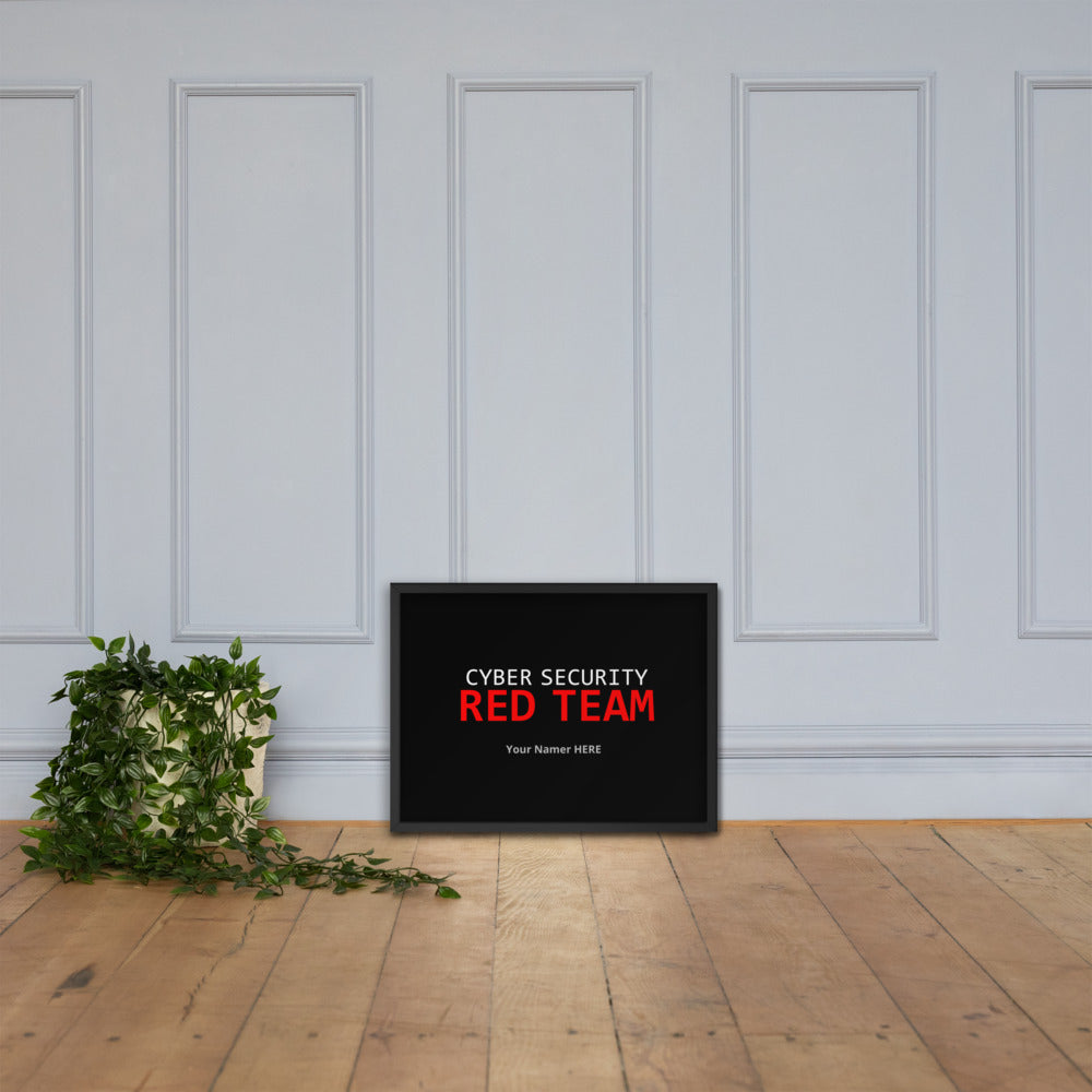 Custom Cyber Security Red team - Framed poster by DarkByteGear