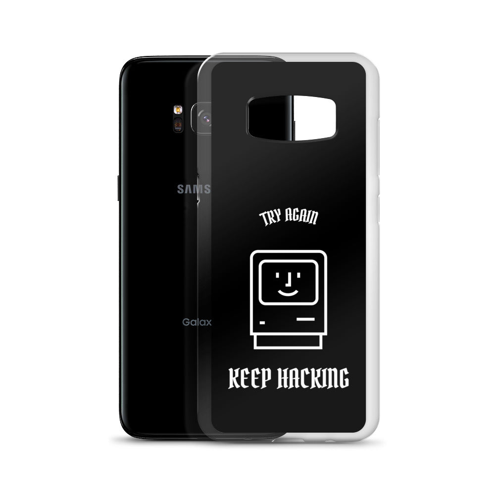 Keep hacking - Samsung Case (white text) by DarkByteGear