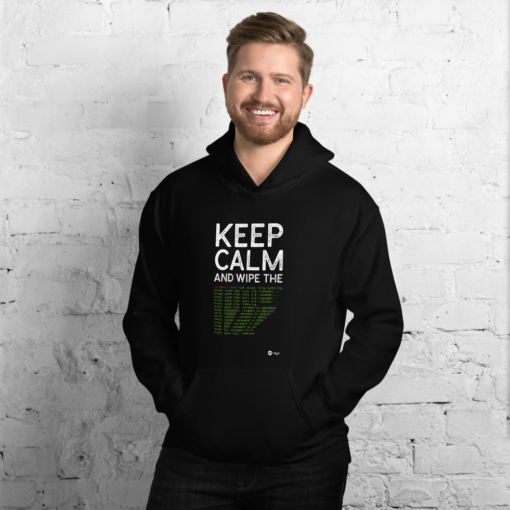 Keep Calm and wipe the logs - Unisex Hoodie by DarkByteGear
