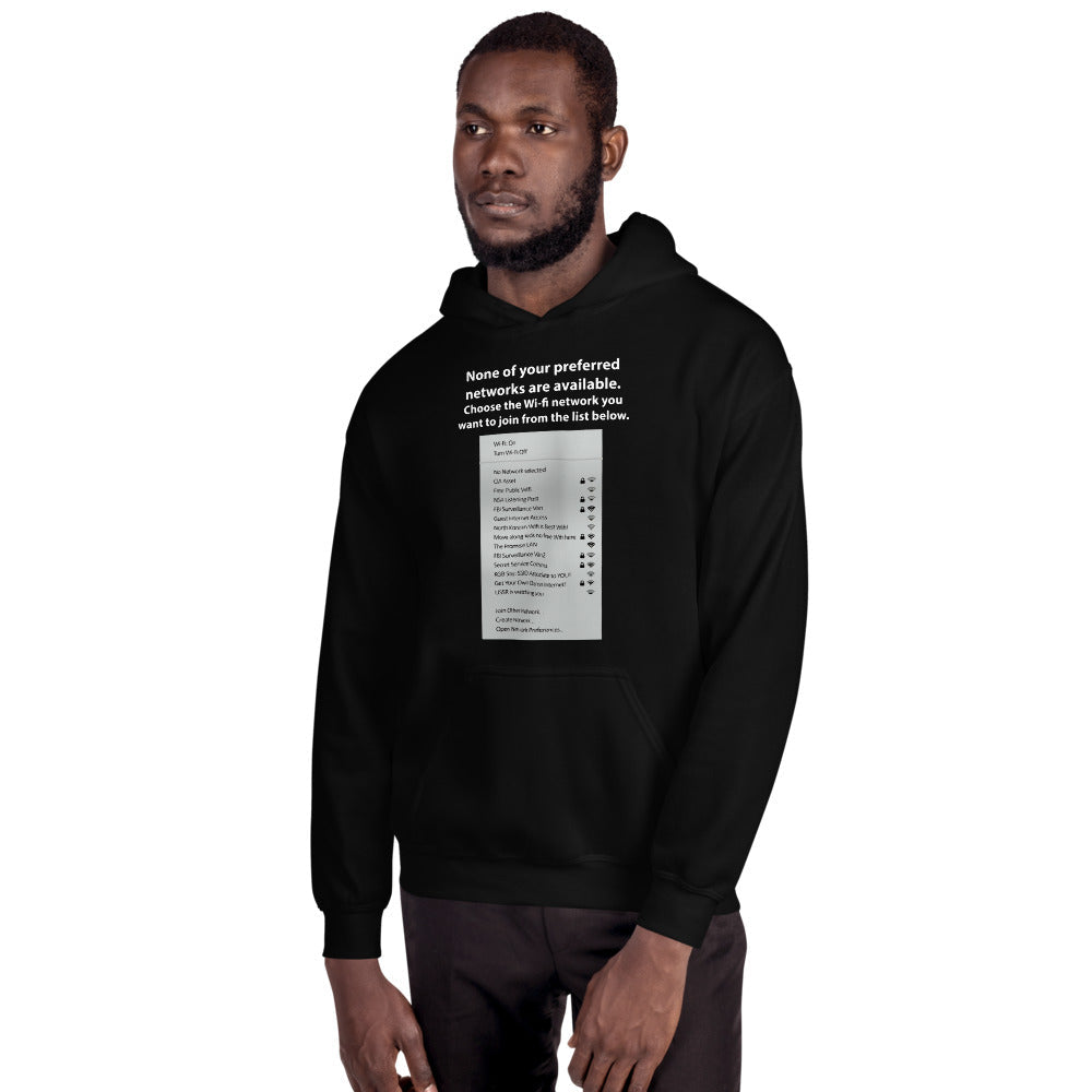 None of your preferred networks are available - Unisex Hoodie by DarkByteGear