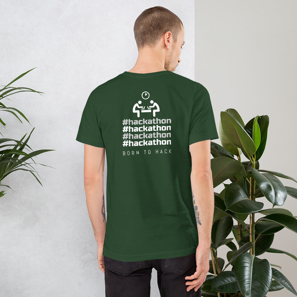 #hackathon - Short-Sleeve Unisex T-Shirt by DarkByteGear