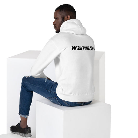 PATCH YOUR SH*T - Unisex Hoodie (black text) by DarkByteGear
