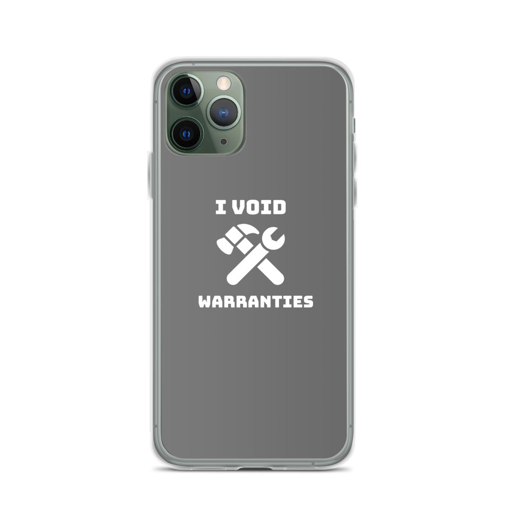 I void warranties - iPhone Case (grey) by DarkByteGear