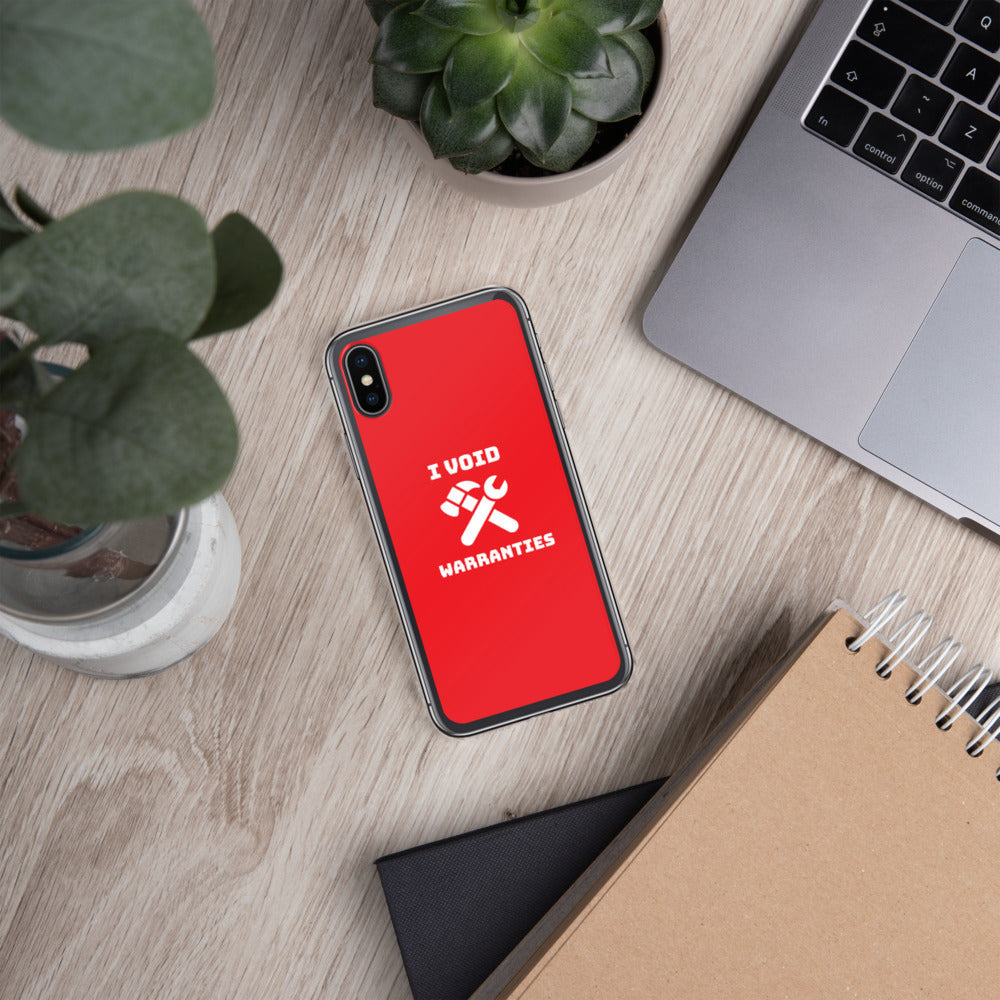I void warranties - iPhone Case (red) by DarkByteGear