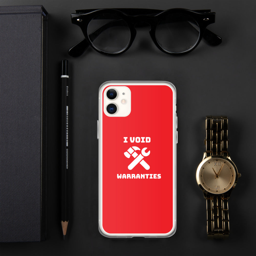 I void warranties - iPhone Case (red) by DarkByteGear
