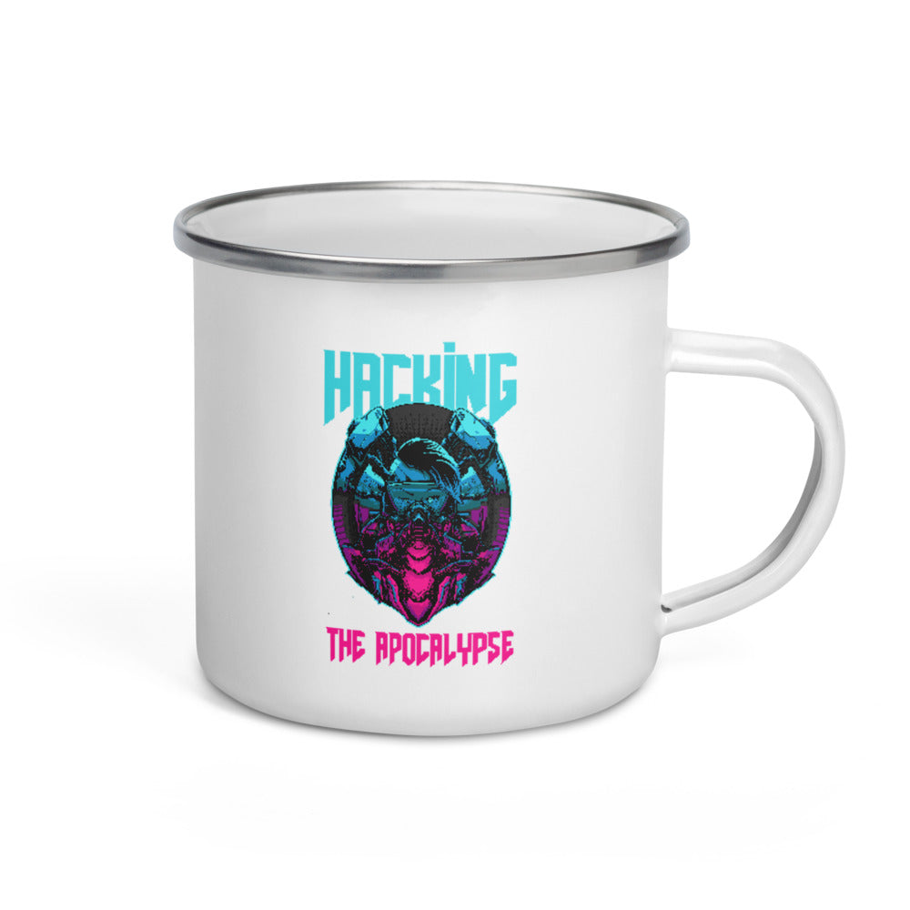 Hacking the apocalypse - Enamel Mug by DarkByteGear
