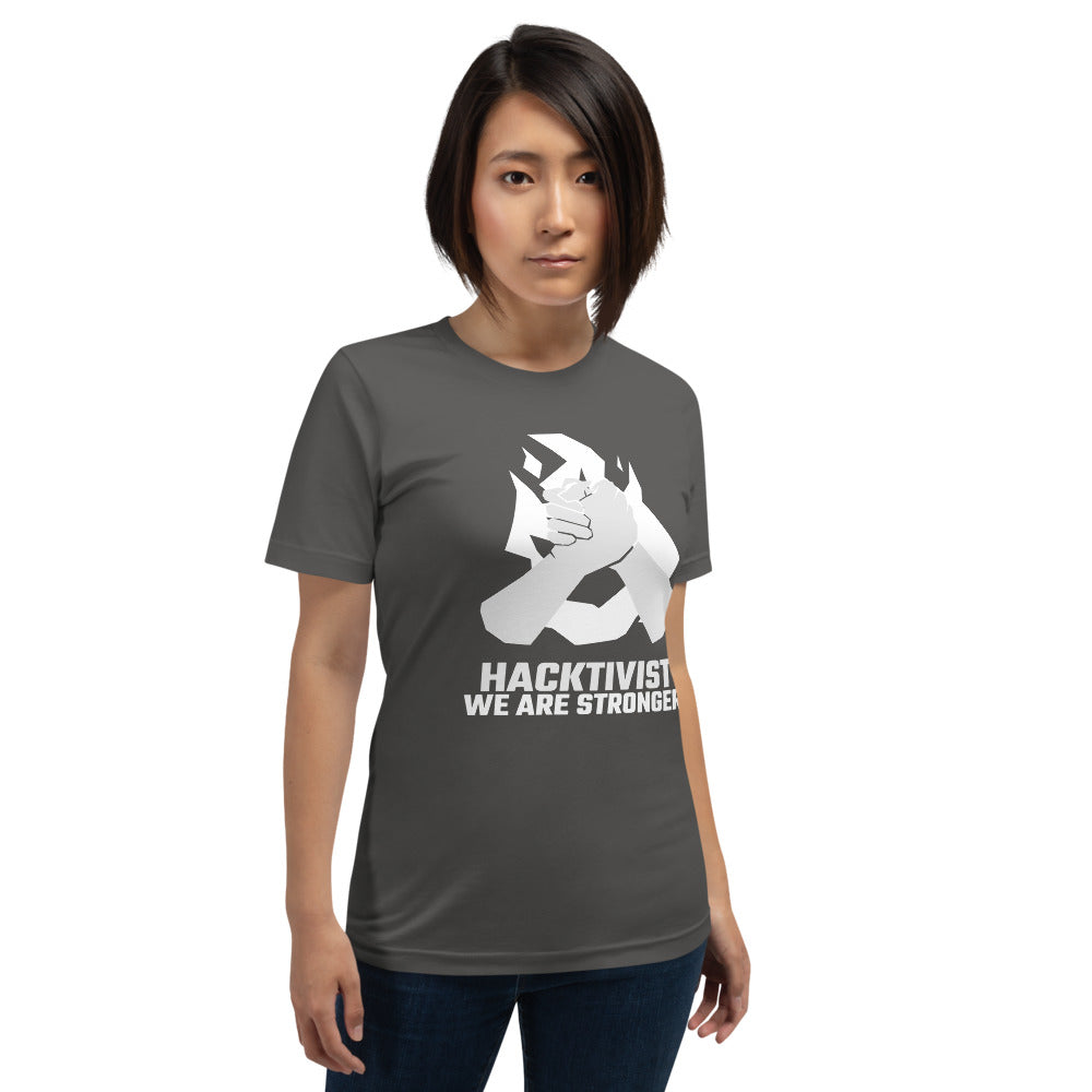 Hacktivist - Short-Sleeve Unisex T-Shirt (white text) by DarkByteGear