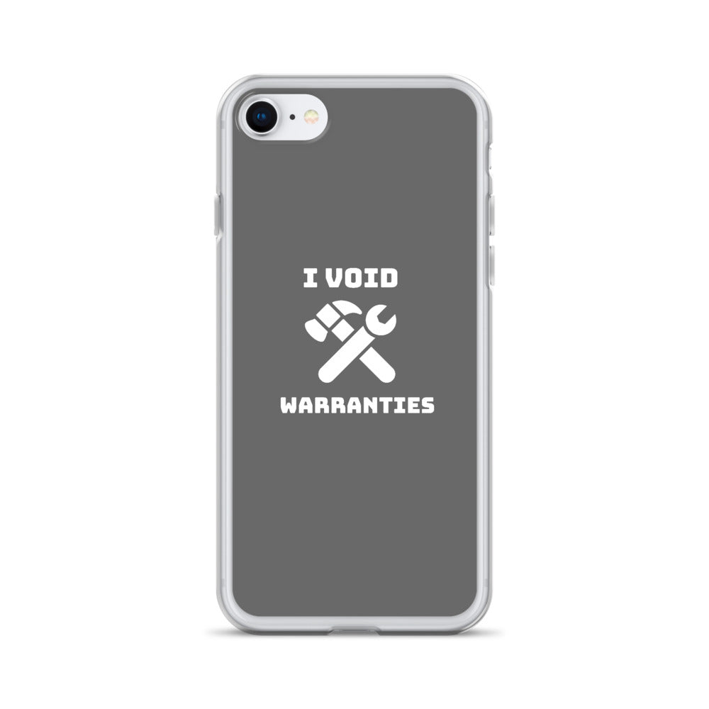 I void warranties - iPhone Case (grey) by DarkByteGear