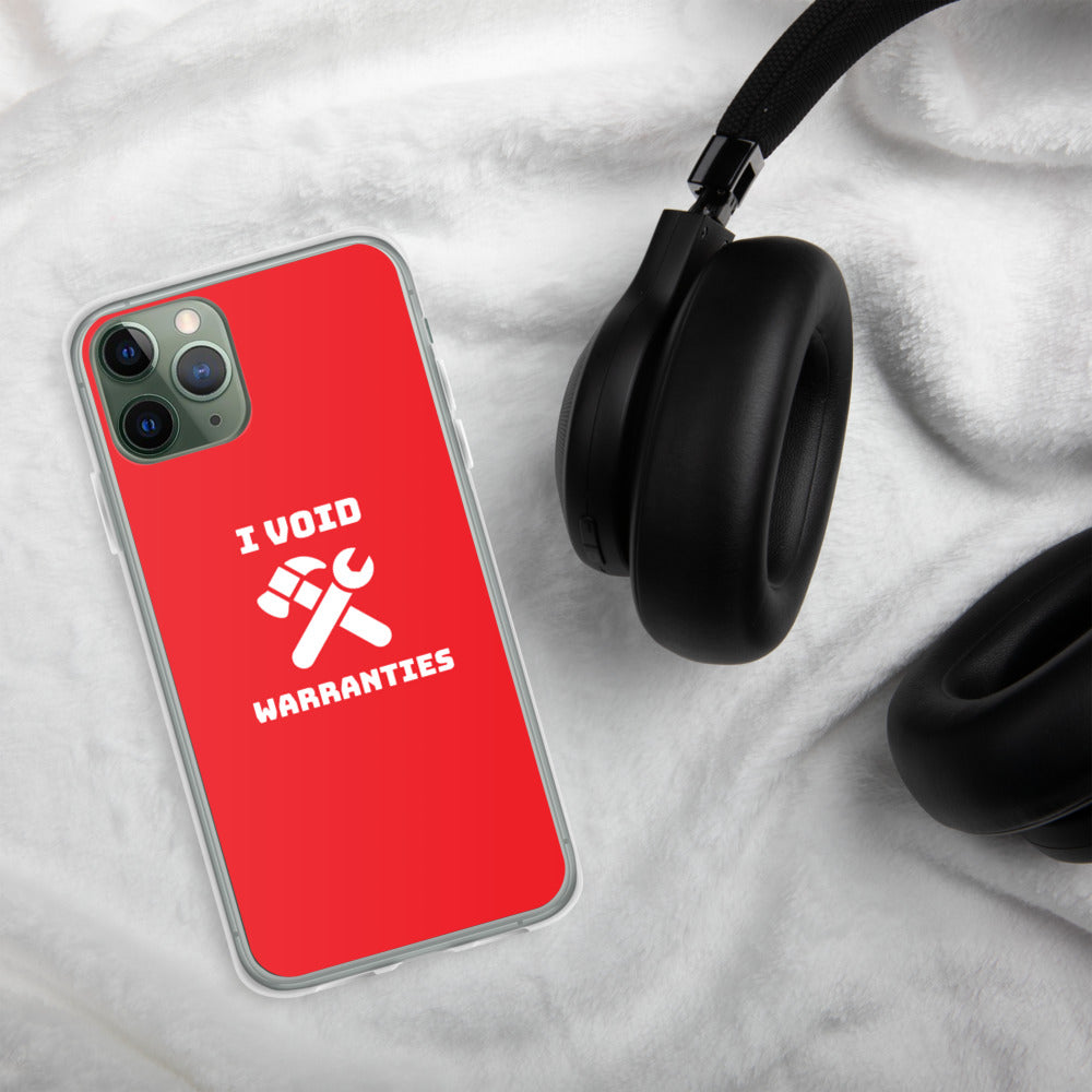 I void warranties - iPhone Case (red) by DarkByteGear