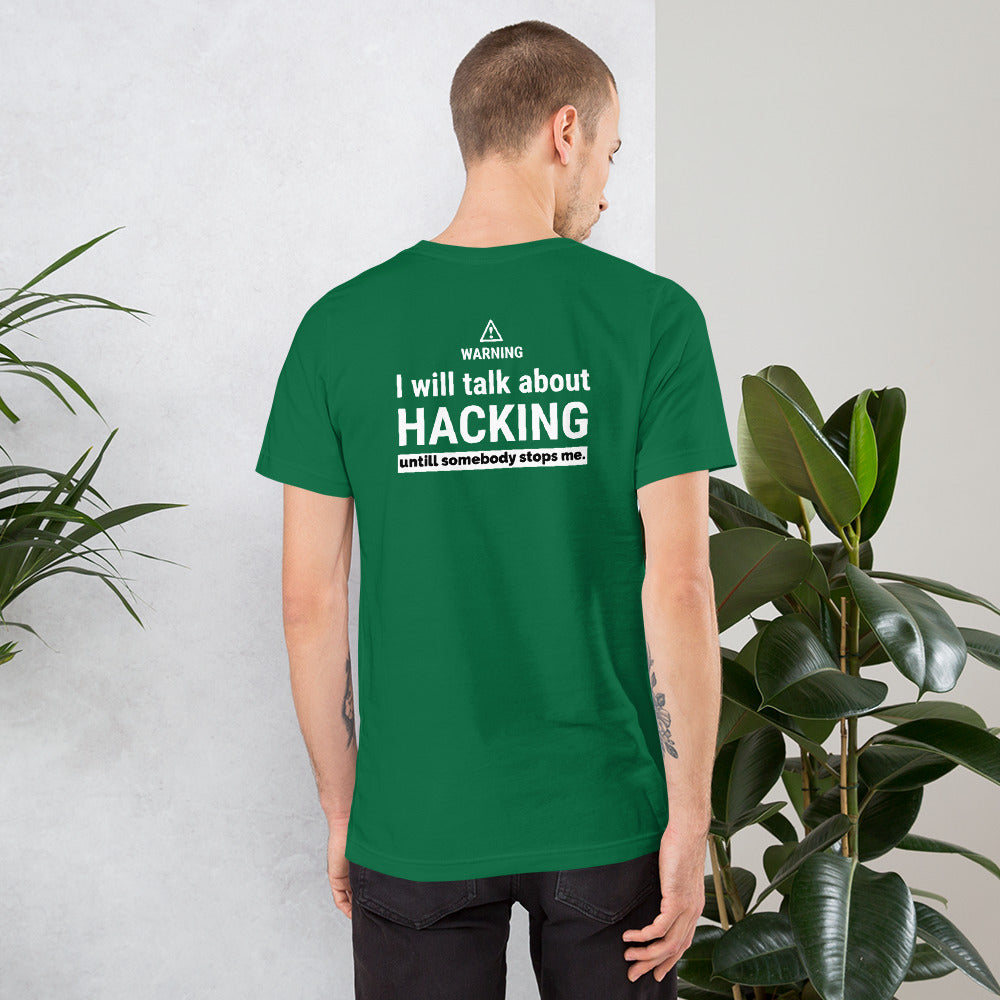 I will talk about HACKING - Short-Sleeve Unisex T-Shirt by DarkByteGear