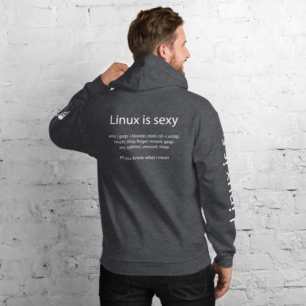 Linux is sexy - Unisex Hoodie ( with all sides designs ) by DarkByteGear