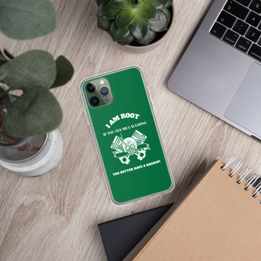 I Am Root If You See Me Laughing You Better Have A Backup - iPhone Case (green) by DarkByteGear