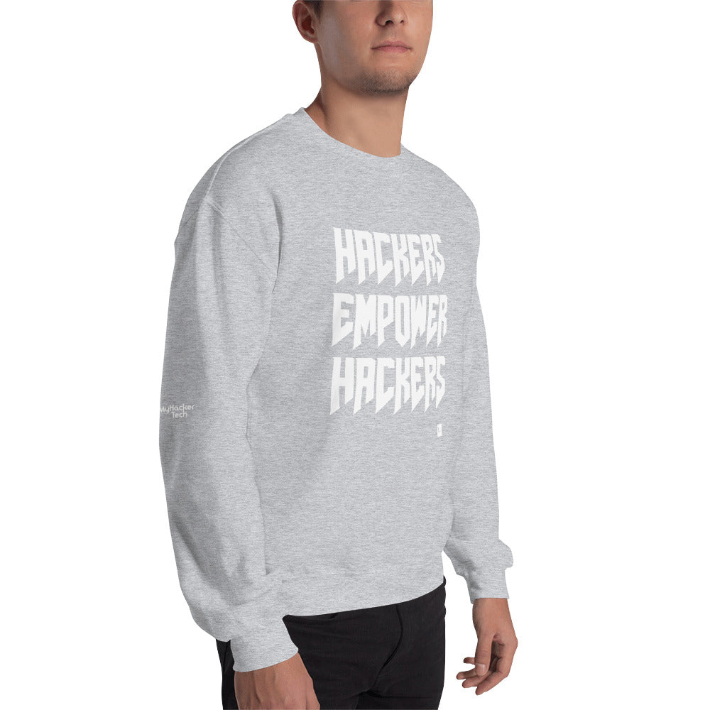 Hackers empower hackers - Unisex Sweatshirt by DarkByteGear