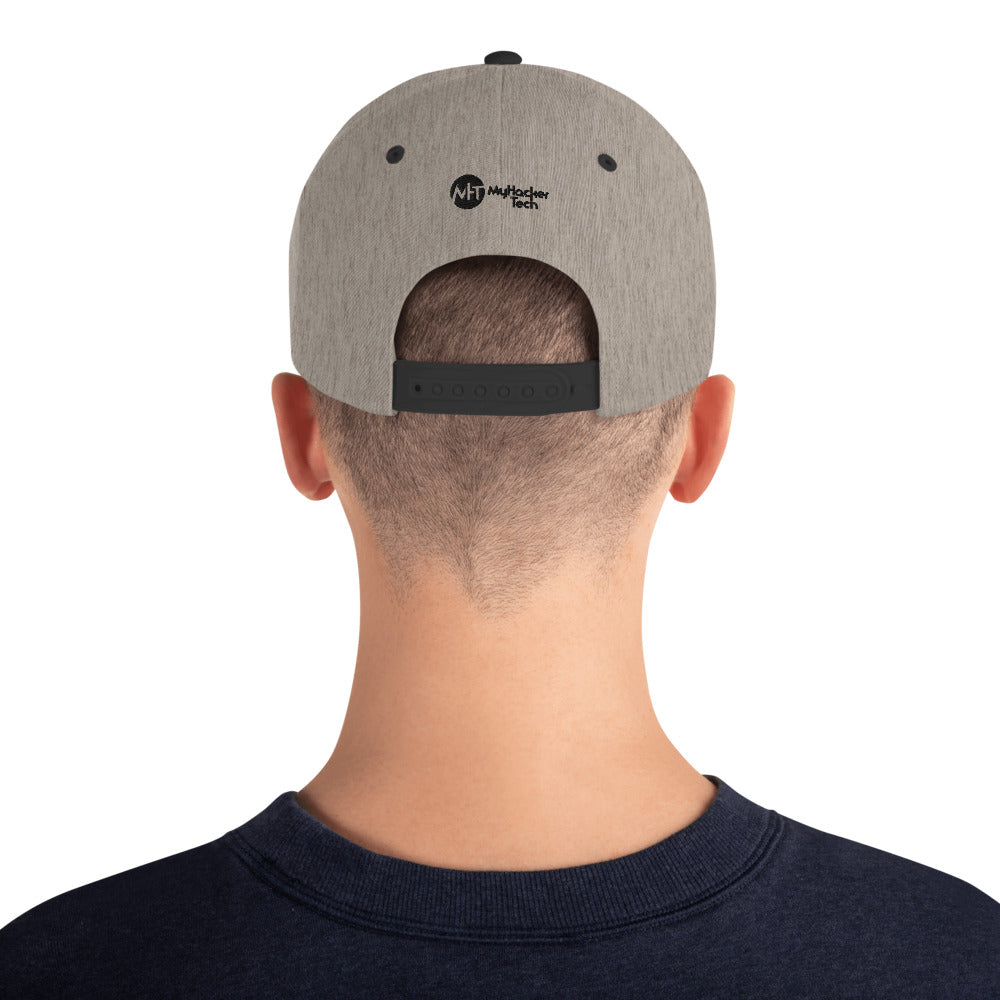 I void warranties - Snapback Hat (black text) by DarkByteGear
